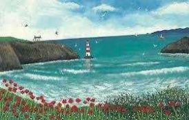 RRP £100 Brand New Boxed Jo Grundy Lighthouse Canvas X2