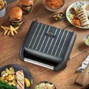 RRP £70 Boxed George Foreman Steel Grill Medium