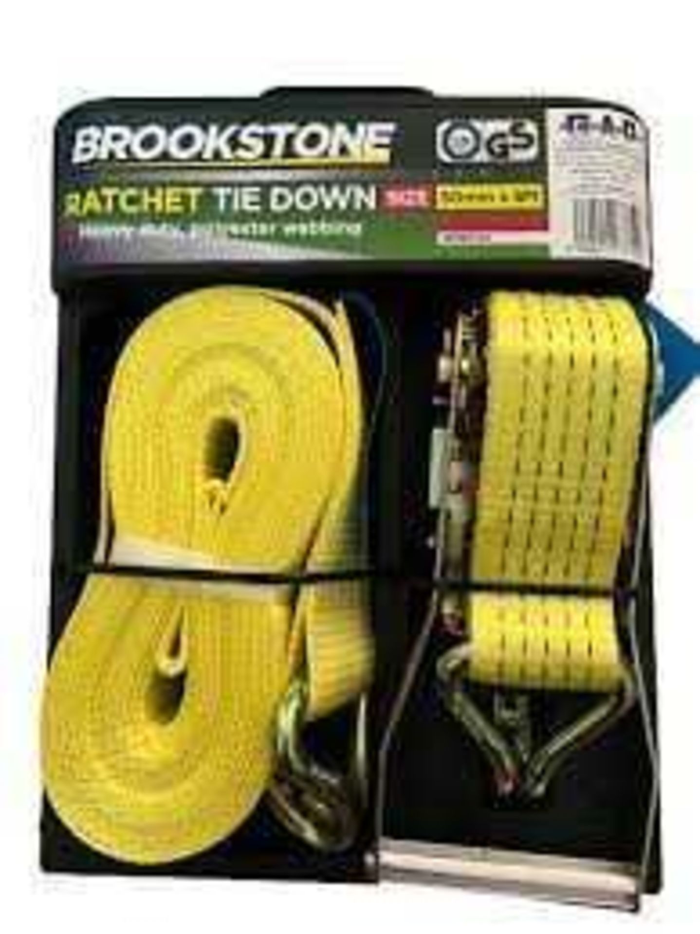 RRP £75 Brand New X5 Brookstone Tie Down Ratchet Straps 2Inx8M