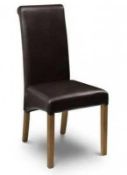 RRP £260 Boxed Cuba Dining Chair Brown Oak