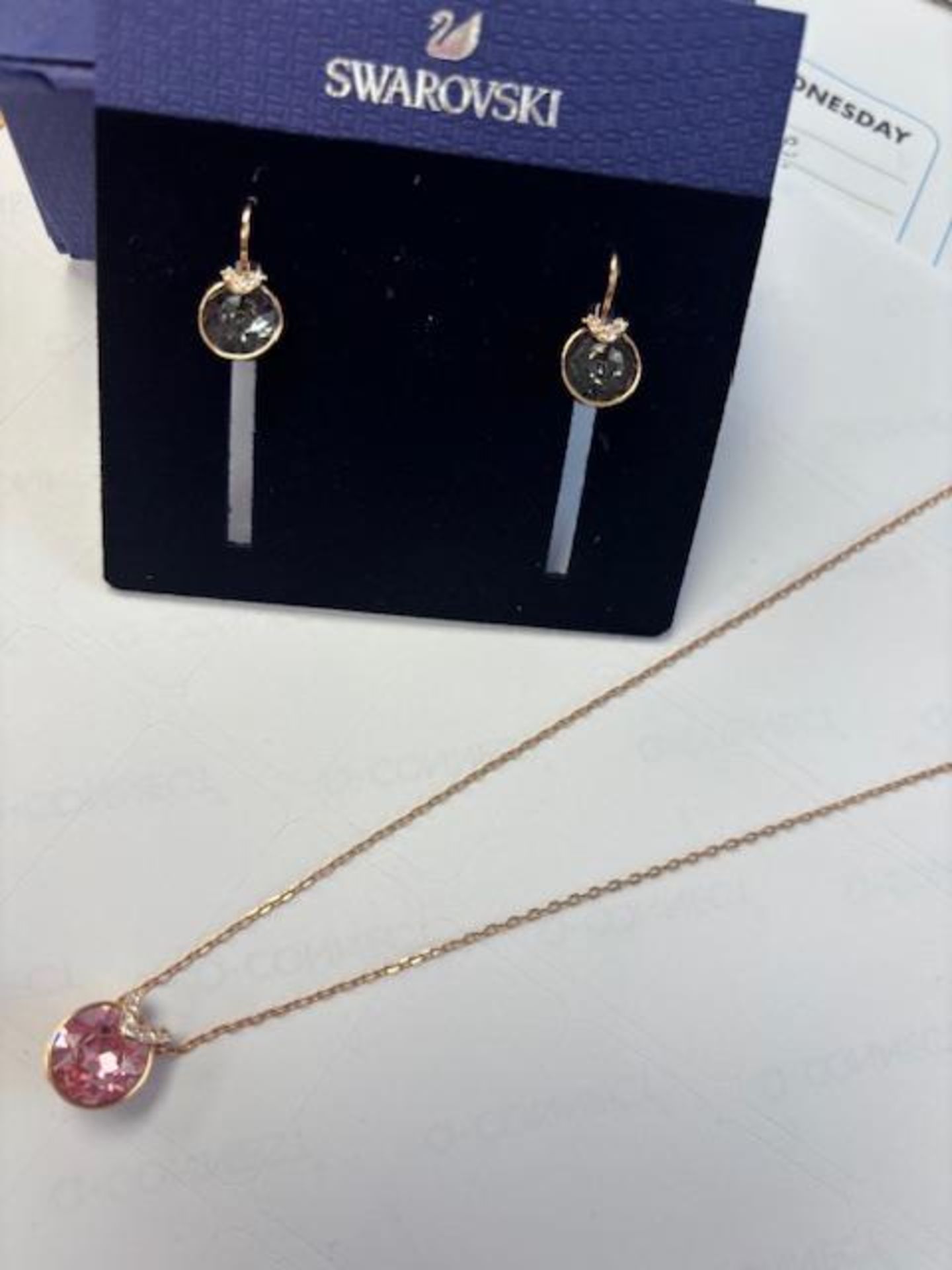 RRP £150 Swarovski Bella Drop Earrings & Pendant - Image 2 of 2