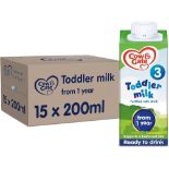 RRP £300 Cow&Gate Toddler Milk 1 Year, X20 (15X200Ml). Bbe 04,24.