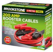 RRP £100 Brand New X10 Brookstone 200Amp Booster Cables 2M