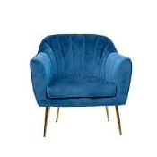 RRP £255 Brand New Boxed Henry Bedroom Chair In Navy