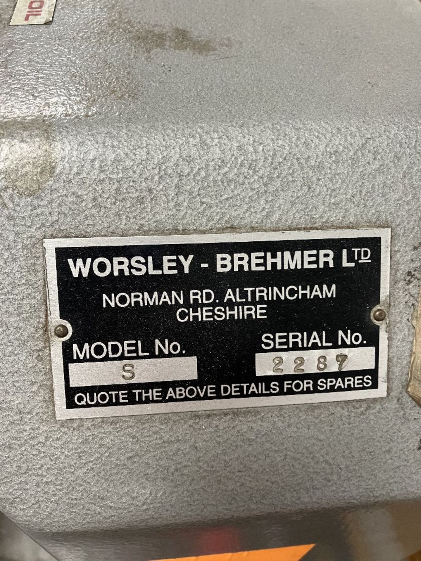 Worsley Brehmer Model S Stitcher Machine - Image 3 of 4