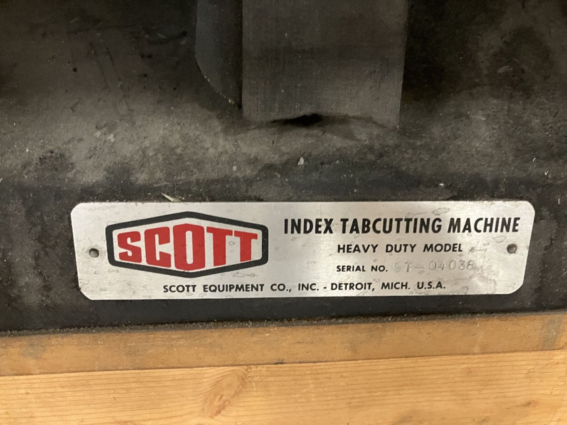 Scott Heavy Duty Index Tabcutting Machine - Image 3 of 3