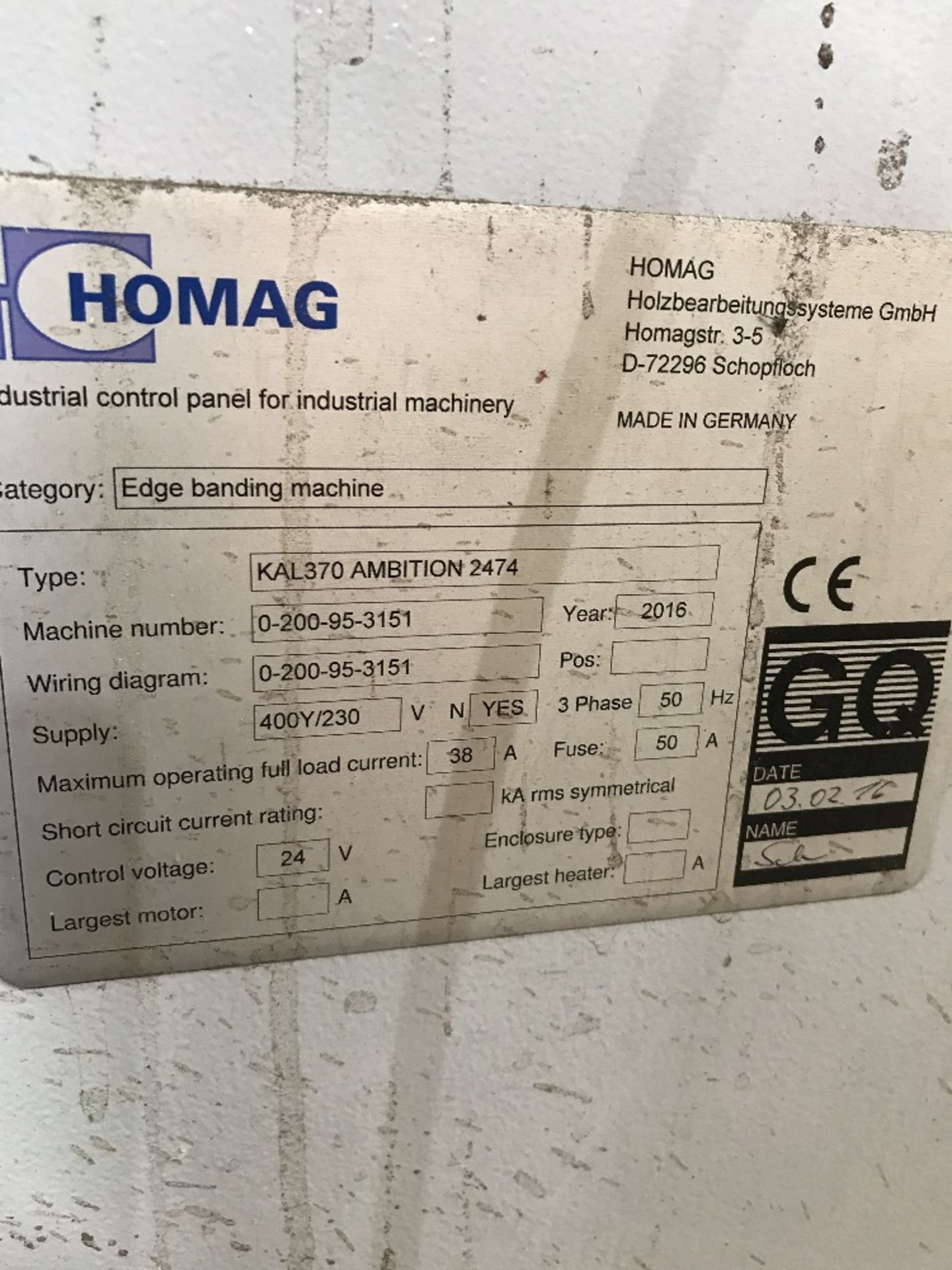 HOMAG Type KAL 370 Ambition 2474 Edge Banding Machine - Image 10 of 10