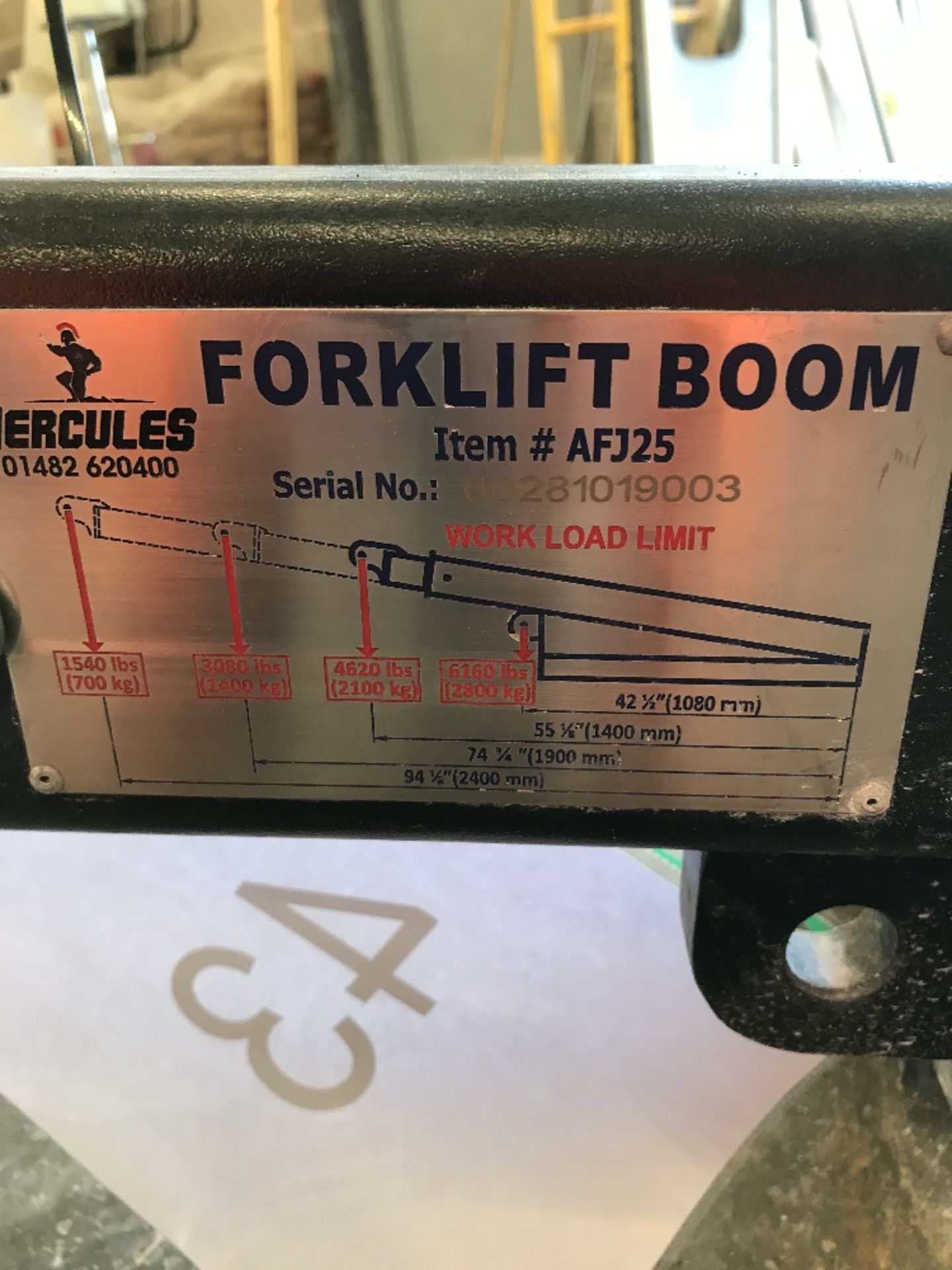 Hercules AFJ2S Forklift Boom - Image 2 of 2