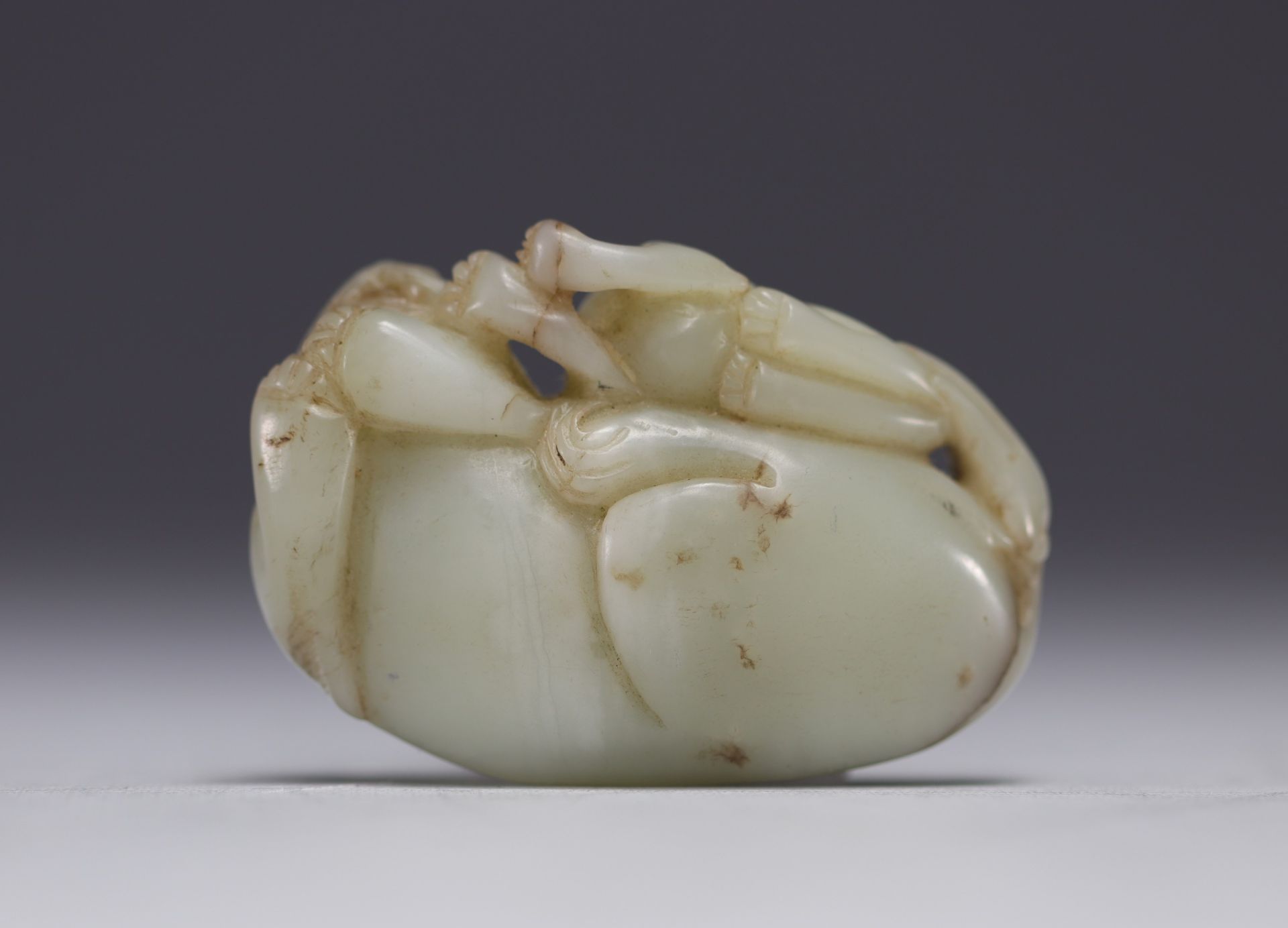 China - Carved jade reclining lions, 18th century. - Image 5 of 9