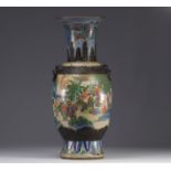 A nanking porcelain vase decorated with characters from 19th century