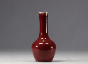 China - Oxblood porcelain vase, Qing dynasty.