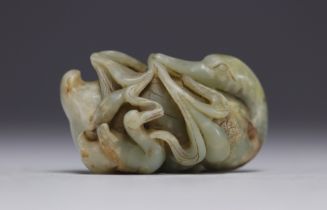 China - Carved jade duck, 18th century.
