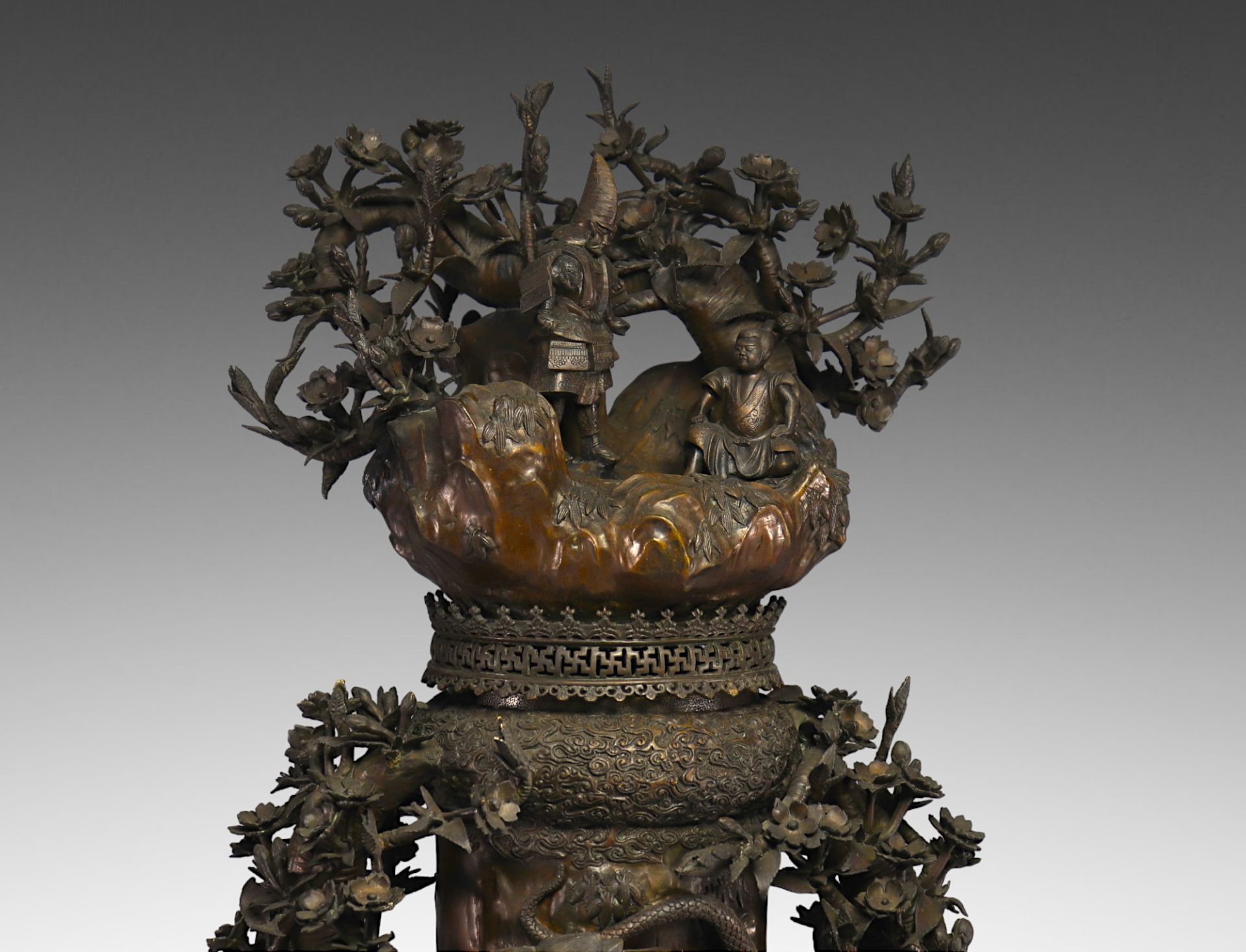 Japan, imposing bronze incense burner, Meiji period. - Bild 4 aus 5