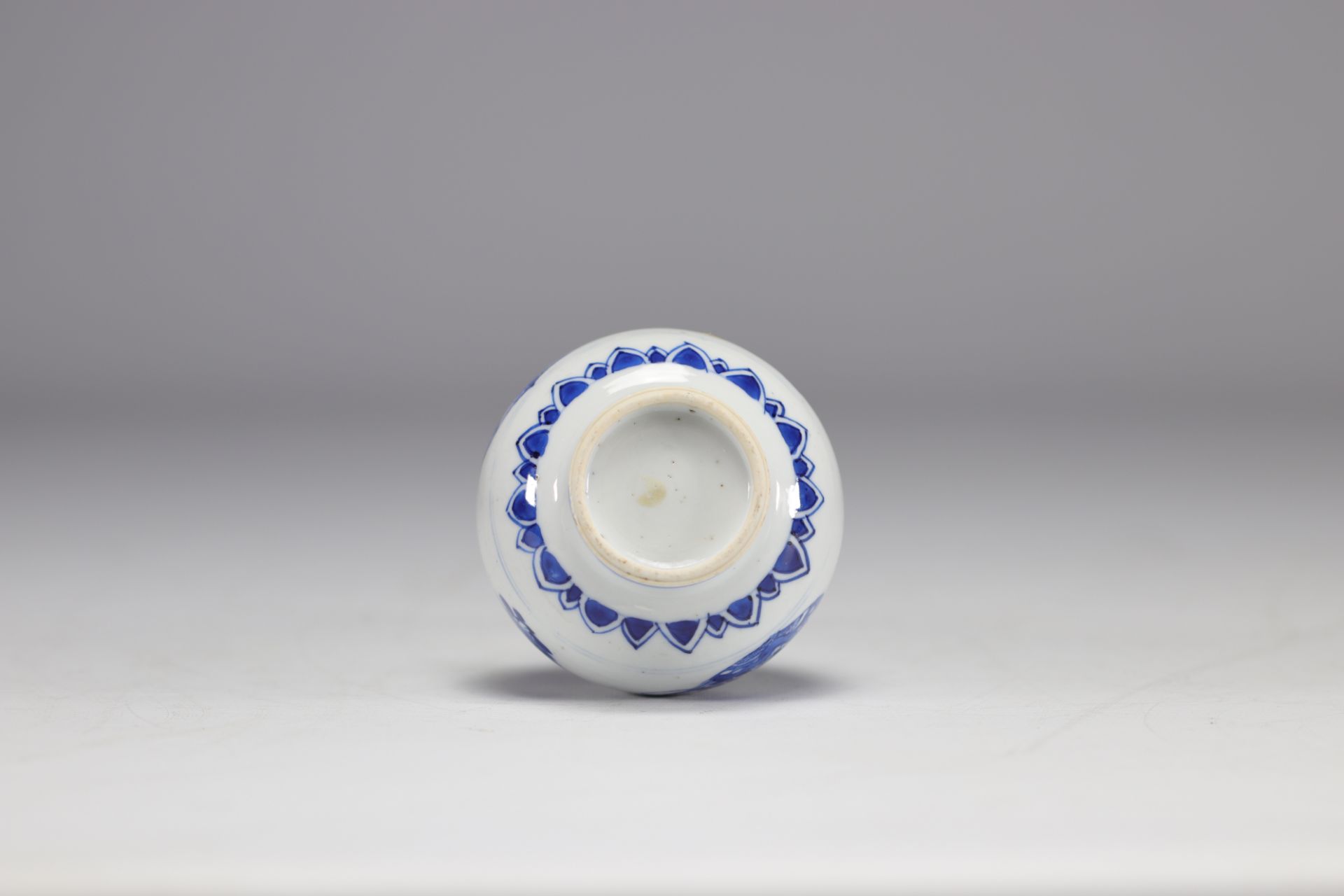 Small porcelain vase in white and blue with flower decoration from the Kangxi period (1661-1722) - Bild 5 aus 5
