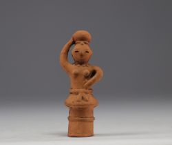 Japan - HANIWA, Funerary terracotta representing a stylised figure, 6th/9th century.