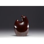 Japan - Nakajima YASUMI (1905-1986) bronze vase "Chicken"