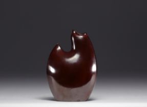 Japan - Nakajima YASUMI (1905-1986) bronze vase "Chicken"