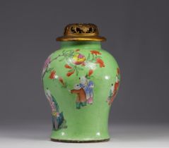 China - A Famille Rose porcelain vase decorated with children, late 18th century/ early 19th century