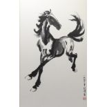 China - "Horse", Indian ink on paper, signed Xu BEIHONG (1895-1953).