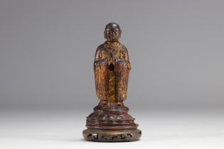 Standing gilt bronze Buddha from the Ming period (æ˜Žæœ)