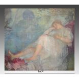 Paul ARTOT (1875-1958) "Jeune femme assoupie au bord de l'eau"  ("young woman dozing off by the wate