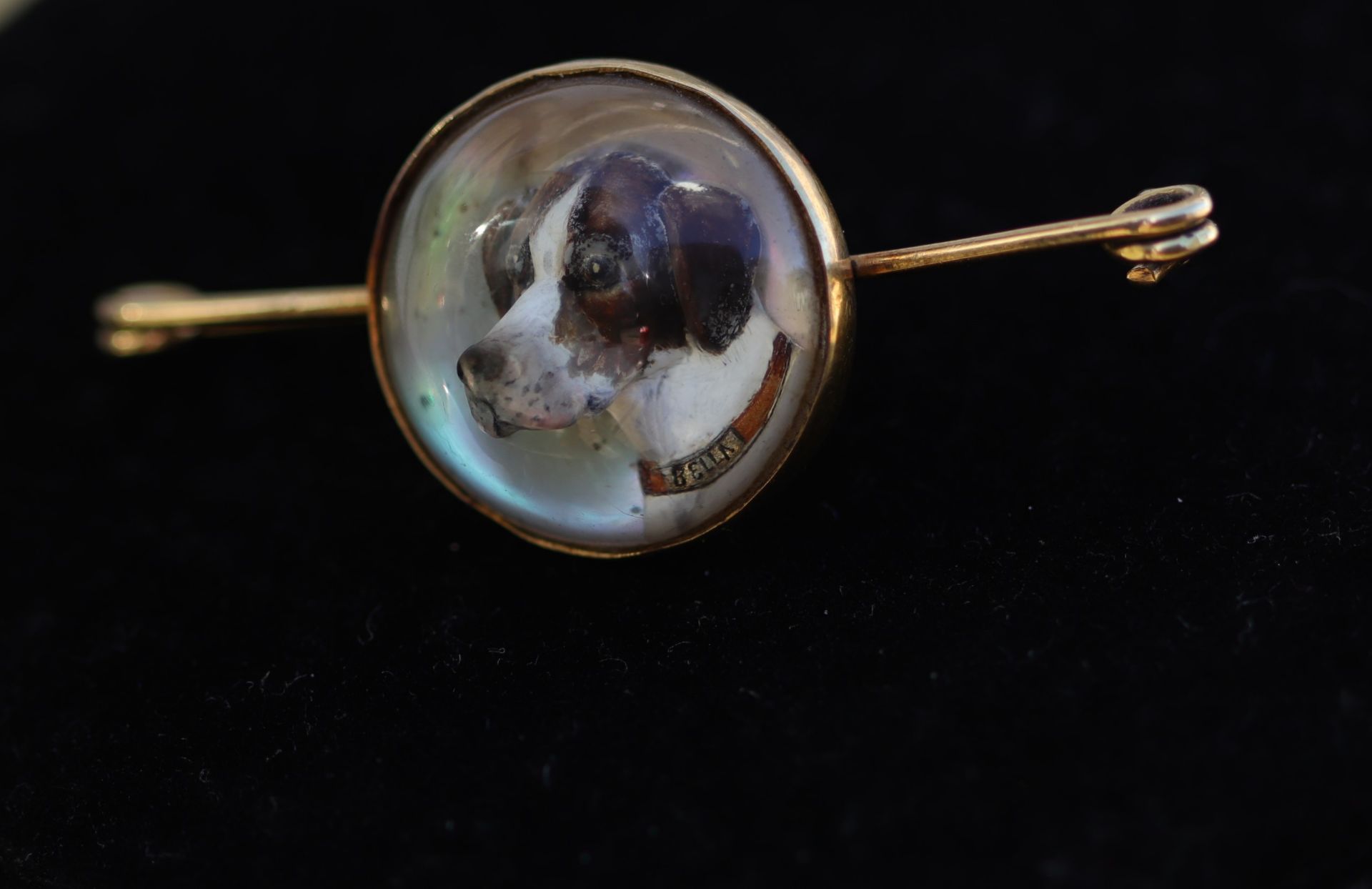 Edwardian brooch in 18K gold with Essex crystal - Image 3 of 3