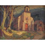 Georges HAWAY (1895-1945) "Chapel of Sy" Oil on panel.