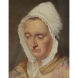 Jean Etienne LIOTARD (1702-1789) Att. to - "Portrait of a woman" Oil on panel.