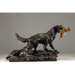 Antonio AMORGASTI (1880-1942) - "Hunting dogs" Bronze sculpture, 1924.