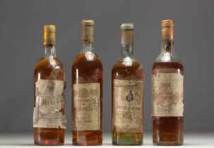 4 bottles Sauternes Chateau Filhot 1979 - Malle 1975 - Respide 1926 - Rayne Vigneau 1967