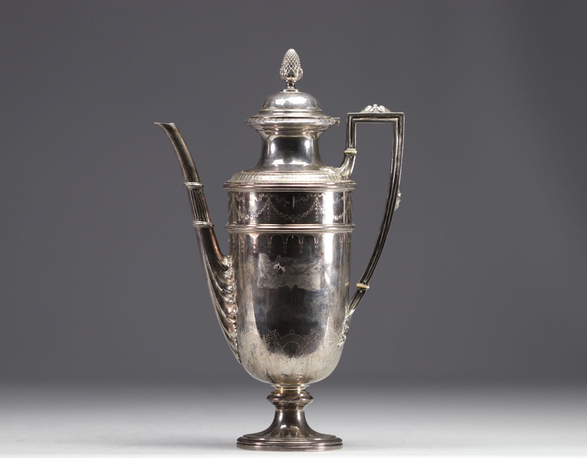 Jean-Baptiste Claude ODIOT a PARIS - Solid silver coffee service. - Image 3 of 11