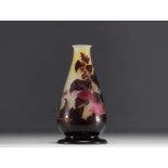 Emile GALLE - Multilayer glass lamp base with flower design.