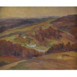 Georges HAWAY (1895-1945) "View of the countryside" Oil on panel.