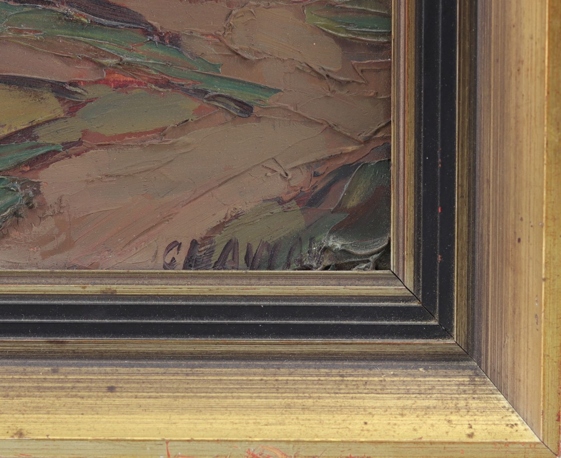 Georges HAWAY (1895-1945) "Chapel of Sy" Oil on panel. - Bild 3 aus 4