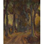 Georges HAWAY (1895-1945) "Path to Vecquee wood" Oil on panel.