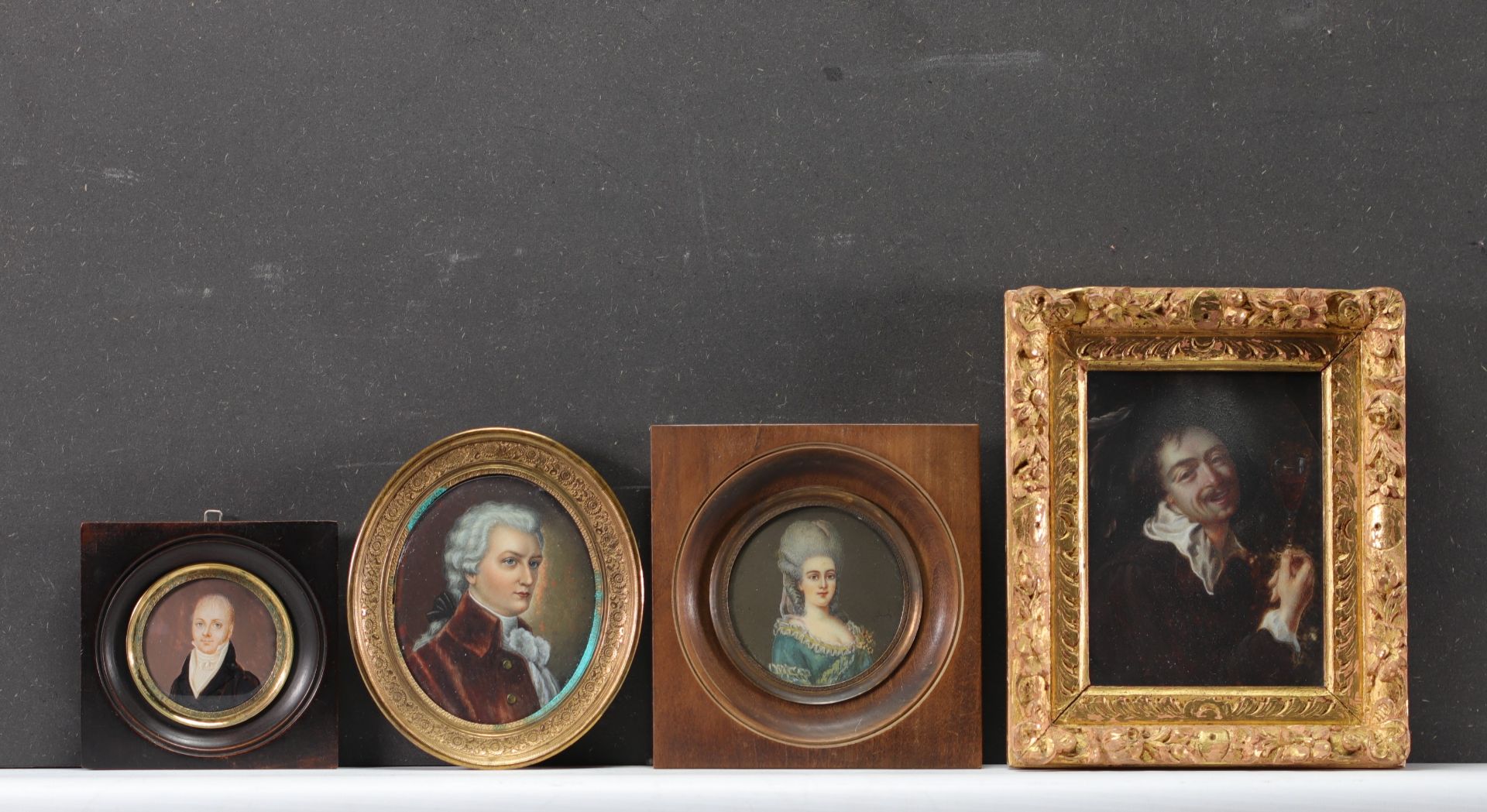 Set of four "Bust Portraits" miniatures