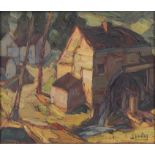 Georges HAWAY (1895-1945) "Twilight in the Ardennes" Oil on canvas.