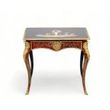 Alphonse GIROUX (1776-1848) Exceptional marble and gilt bronze marquetry table. Stamped "Alph. Girou