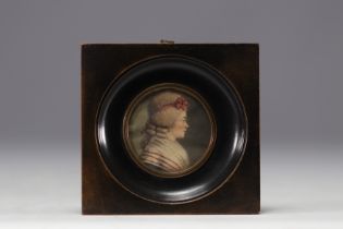 Miniature, "Portrait of a Lady" 18th-19th century.