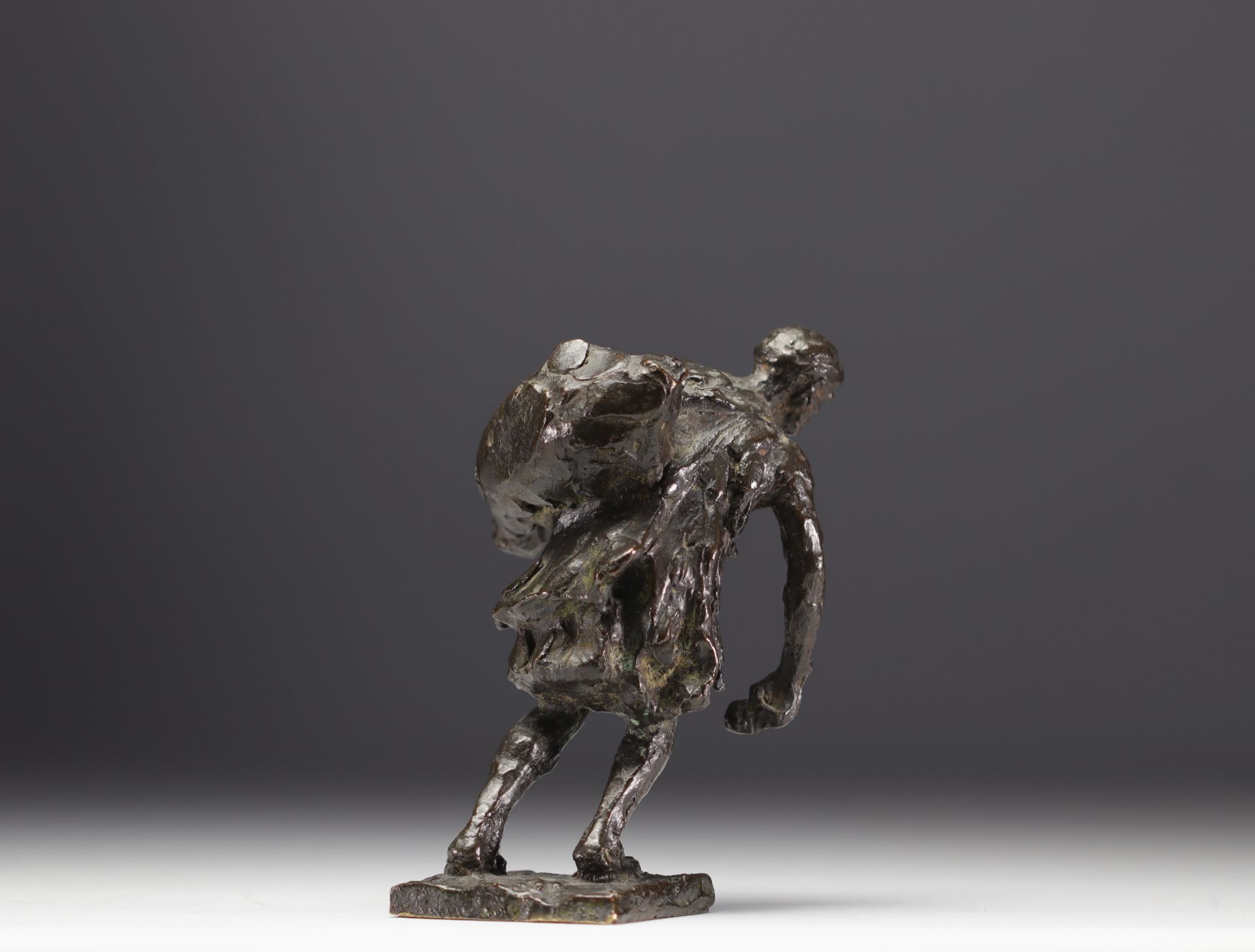 Gaston BROQUET (1880-1947) "The bag bearer" Orientalist bronze. - Image 5 of 5