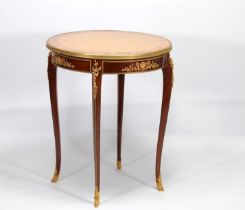 Small marquetry and ormolu pedestal table in the style of Adam WEISWEILER (1744-1820)