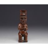 New Zealand - Maori wooden carved "Tiki" statuette.