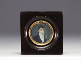 Miniature "Portrait of R. Leroux" 18th-19th century