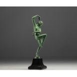 Atelier Max Le Verrier - "Vendanges" Art Deco sculpture signed Denis, 1930.