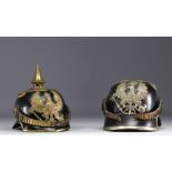 Germany - Set of two infantry spiked helmets, model 1887.