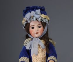 JUMEAU - SFBJ - Jumeau 234 bisque head doll, SFBJ 230 body, open mouth, red stamp mark, circa 1900.