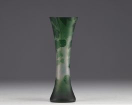 Val Saint Lambert, vase in acid-etched multi-layered glass.