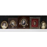 Set of five "Bust Portraits" miniatures