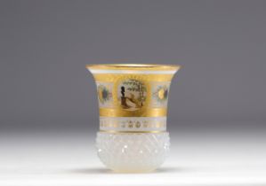 Rare "Goblet" from the Charles X period in opaline. (attributed to Jean Baptiste Desvignes, 1786-182