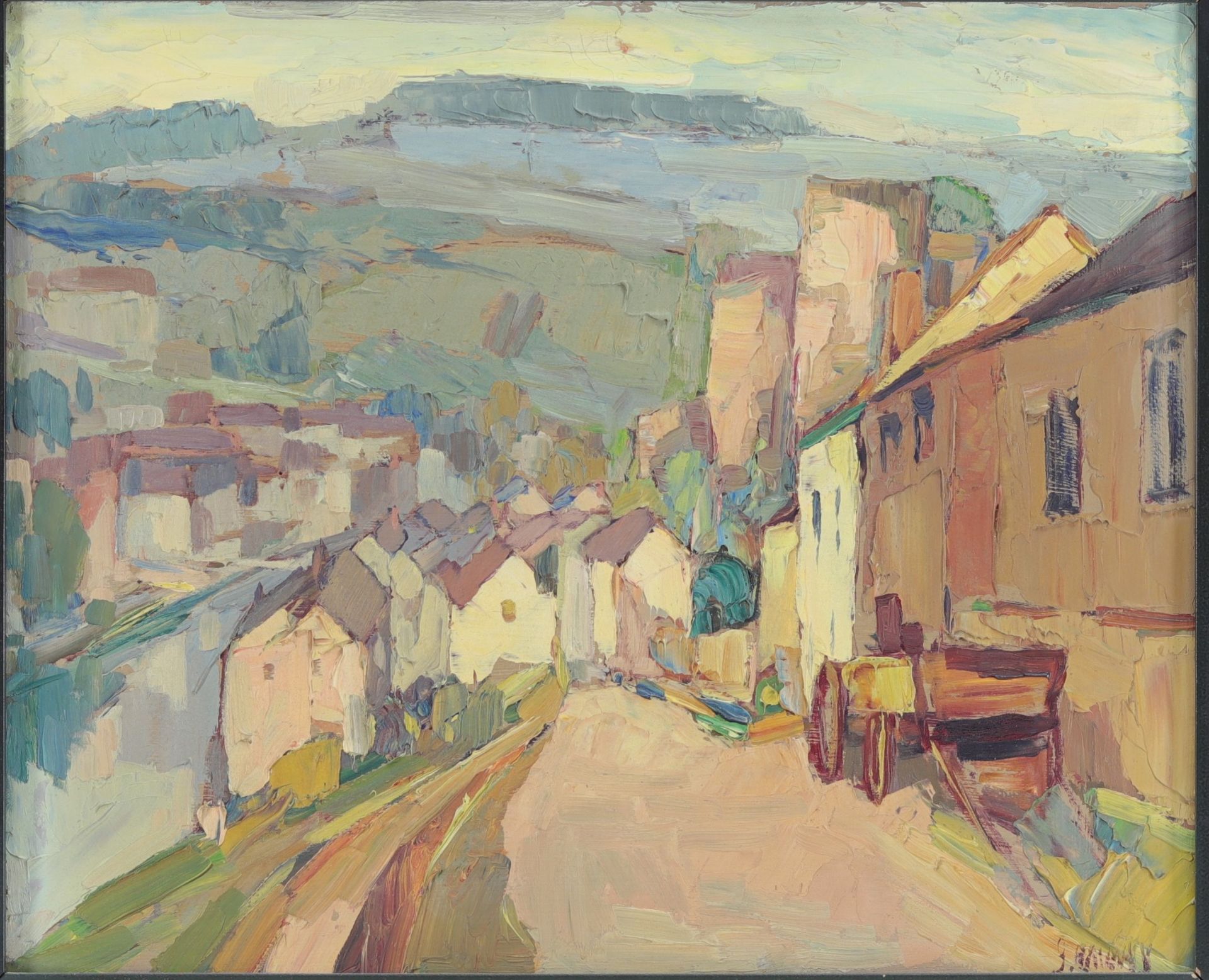 Georges HAWAY (1895-1945) "La Roche in the Ardennes" Oil on panel.